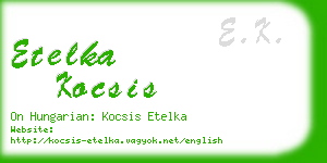 etelka kocsis business card